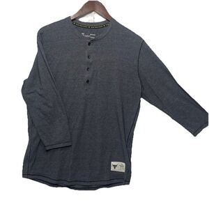 Under Armour Men's Size M Gray Project Rock 3/4 Sleeve Henley Shirt